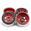 RCLIONS Aluminum Alloy 2.2inch Beadlock Wheels Rims 35mm for 1/10 Scale Crawler RC Car Wraith -Pack of 4pcs (Red) view 4