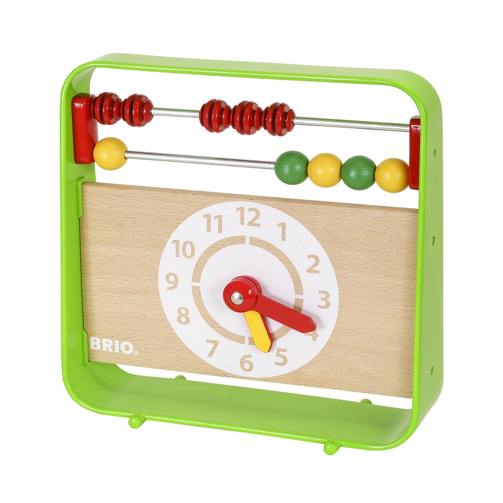 BRIO 30447 Abacus with Clock | Fun Preschool Toy for Kids Ages 3 and Up
