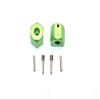 Axial SCX10 II Upgrade Parts (AX90046) Aluminum Wheel Hex Adapters 12mm X 11mm - 2Pcs Set Green view 1