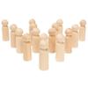 Wood Peg Dolls, 3.5 Inch Large Dad Shape Wooden Peg People, Pack of 25 Wood Dolls for Play, Strong Birch Wooden People Figures, Unfinished, Pegs for Crafts view 1