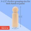 Wood Peg Dolls, 3.5 Inch Large Dad Shape Wooden Peg People, Pack of 25 Wood Dolls for Play, Strong Birch Wooden People Figures, Unfinished, Pegs for Crafts view 4