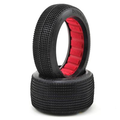 AKA Products INC. 1/8 Buggy Double Down Med LW Tire w/Red Insert2 AKA14019ZR RC Tire