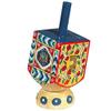 Yair Emanuel Small Wooden Dreidel with matching Stand- Hand painted with Assorted Designs by Yair Emanuel view 1