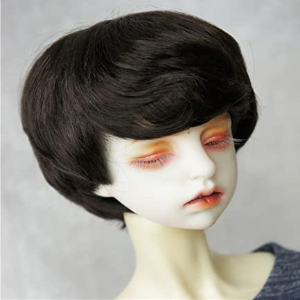 Jusuns D28053 8-9inch(21--23CM) SD Enfant Short Cut BJD Wig 1/3 Synthetic Mohair Doll Wigs Medium Brown Color