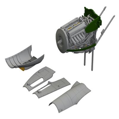 Eduard EDB632091 Brassin 1:32-Mosquito FB Mk.VI Right Engine (Tamiya) kit, Various