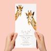 Animal Birthday Party Invite, Woodland Party Invitation, Giraffe Invitation, Kids Birthday view 1
