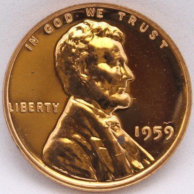 1959 Lincoln Cent - Proof by US Mint