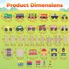 On Track USA Wooden Train Set 100 Piece All in One Wooden Toy Train Tracks Set with Magnetic Trains and Railway Accessories, Comes in A Clear Container, Compatible with All Major Brands view 3