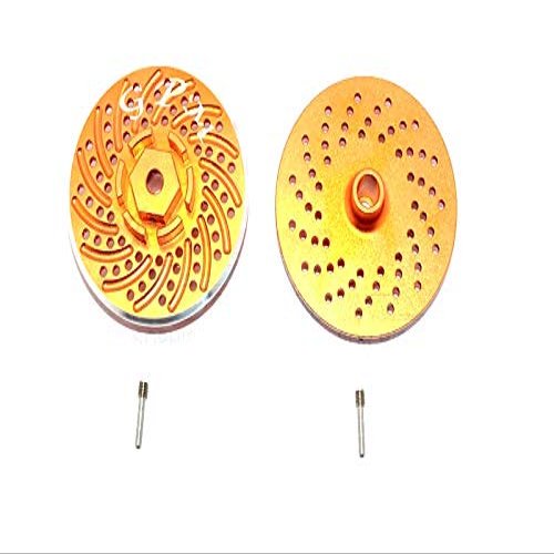 GPM For HPI Savage XL Flux Upgrade Parts Aluminum Wheel Hex Claw With Brake Disk - 2Pcs Set Orange