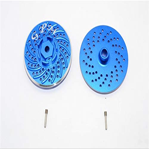 GPM For HPI Savage XL Flux Upgrade Parts Aluminum Wheel Hex Claw With Brake Disk - 2Pcs Set Blue