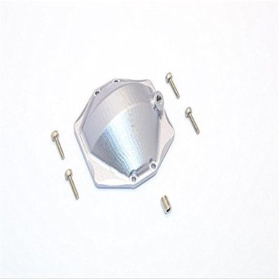 Axial SMT10 Grave Digger (AX90055) Upgrade Parts Aluminum Front/Rear Cover For Original Axle Housing - 1Pc Set Gray Silver