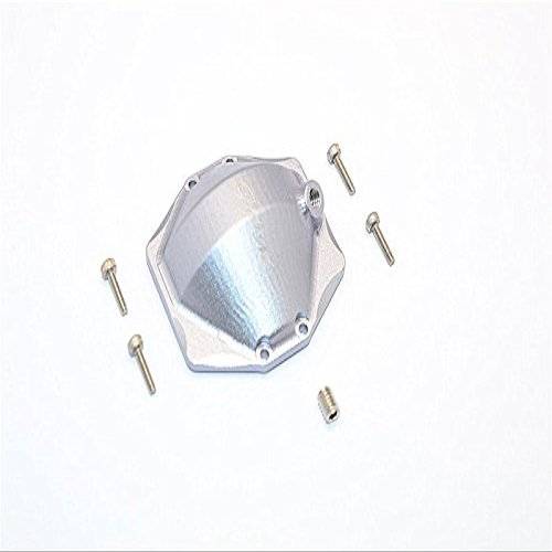 Axial SMT10 Grave Digger (AX90055) Upgrade Parts Aluminum Front/Rear Cover For Original Axle Housing - 1Pc Set Gray Silver