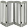 BarkWood Freestanding Wood Pet Gate - 4 Panel Expansion - Large - 36"H - Grey Finish view 1