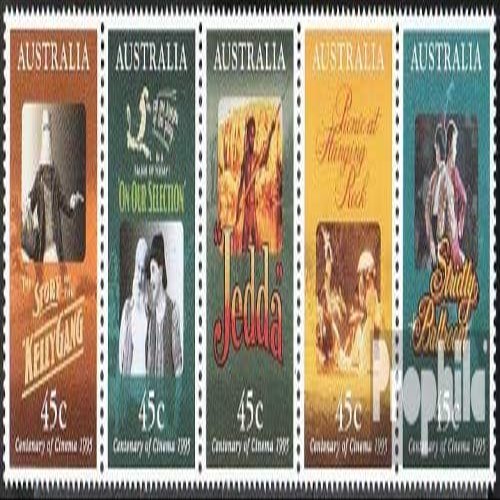 Australia 1478-1482 Five Strips (Complete.Issue.) unmounted Mint/Never hinged ** MNH 1995 Cinema: Filmplakate (Stamps for Collectors) Celebrities/Film/Theater/Radio