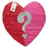 Valentine's Day Gender Reveal Heart Pinata with Question Mark view 1