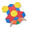 hand2mind Foam Pattern Blocks, Foam Shapes, Geometric Shapes for Kids, Pattern Play, Toddler Pattern Blocks, Shapes for Kindergarten, 3D Shapes Manipulatives, Sorting Math (Set of 100) view 3