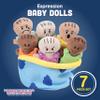 Constructive Playthings 6-Piece Expression Plush Baby Dolls Set for Social Emotional Learning, Plush Multicultural Sensory Cloth Babies Toy Set, Multicolor view 2