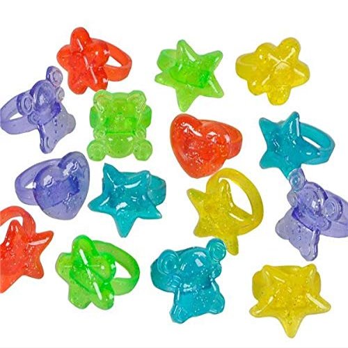 Rhode Island Novelty Plastic Glitter ngs Assorted Colors and Designs 2-Pack of 144pcs
