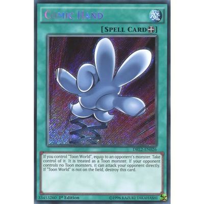 Deckboosters YuGiOh : DRL2-EN026 1st Ed Comic Hand Secret Rare Card - ( Dragons of Legend 2 Yu-Gi-Oh! Single Card)