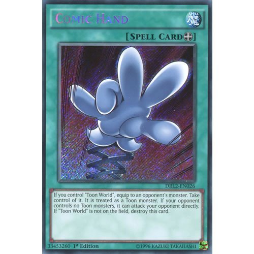 Deckboosters YuGiOh : DRL2-EN026 1st Ed Comic Hand Secret Rare Card - ( Dragons of Legend 2 Yu-Gi-Oh! Single Card)