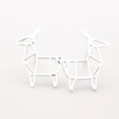 Silver Deer Cutout Earrings