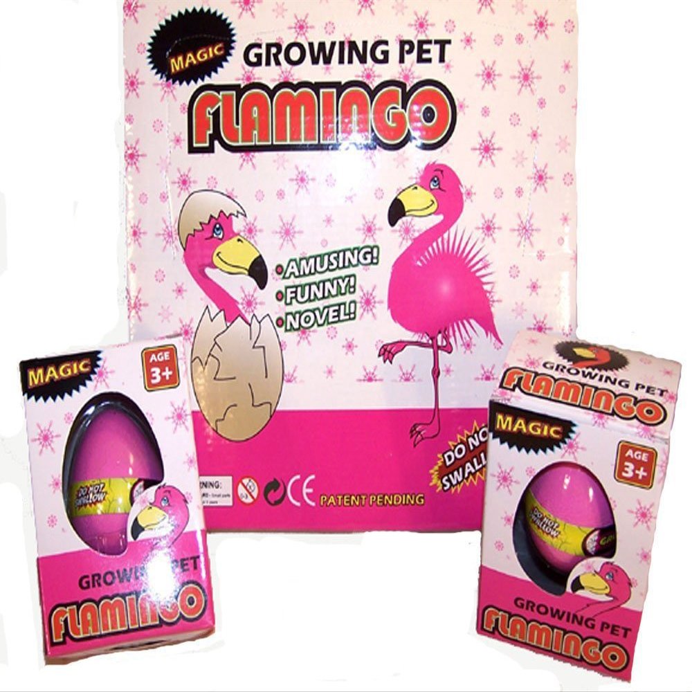 4 Pieces of Magic Hatch & Growing Flamingo Eggs Novelty Toy