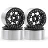 RCLIONS Aluminum Alloy 2.2inch Beadlock Wheel Rim for 1/10 Scale Crawler RC Car Wraith -Pack of 4pcs (Black) view 1
