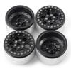 RCLIONS Aluminum Alloy 2.2inch Beadlock Wheel Rim for 1/10 Scale Crawler RC Car Wraith -Pack of 4pcs (Black) view 2