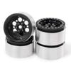 RCLIONS Aluminum Alloy 2.2inch Beadlock Wheel Rim for 1/10 Scale Crawler RC Car Wraith -Pack of 4pcs (Black) view 3