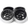 RCLIONS Aluminum Alloy 2.2inch Beadlock Wheel Rim for 1/10 Scale Crawler RC Car Wraith -Pack of 4pcs (Black) view 4