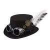 Boland 54502 - Specspunk Hat with Glasses and Gears for Women, Black, Accessory, Headwear, Steampunk, 80s, Theme Party, Carnival view 1