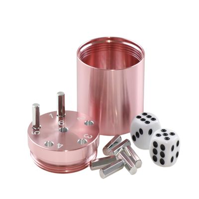 BestSaller 3006 Aluminum Super Six Dice Game, Rose Gold, 5 cm