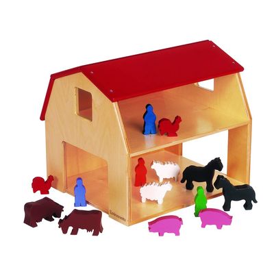 Environments Wooden Play Toy Barn for Toddlers, Educational Toy, Pretend Play (Item #606004)