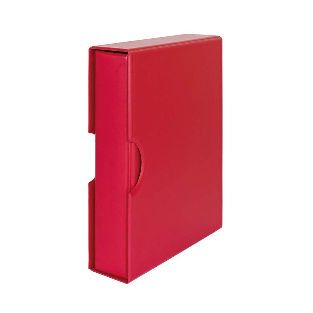 Lindner S3542-1 Set: Universalordner PUBLICA M COLOR-Berry (rot) mit passender Schutzkassette