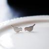 Silver Bird Pierced Earrings view 3