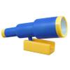 Jungle Gym Kingdom Playground Accessories - Pirate Ship Telescope for Kids - Plastic Attachment for Treehouse, Outdoor Playhouse, Playset, Backyard Swing Set (Blue) view 1