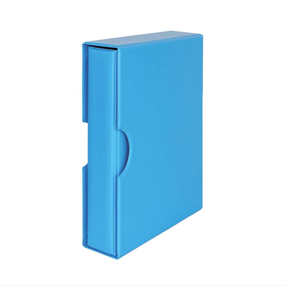Lindner S3542-5 Set: Universalordner PUBLICA M COLOR-Nautic (blau) mit passender Schutzkassette