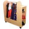 Constructive Playthings Rolling Mobile Wooden Dress-Up Cart for Children with Mirror and Hooks, Durable Classroom Furniture for Schools, Daycares & Learning Spaces view 1