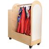 Constructive Playthings Rolling Mobile Wooden Dress-Up Cart for Children with Mirror and Hooks, Durable Classroom Furniture for Schools, Daycares & Learning Spaces view 2