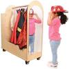 Constructive Playthings Rolling Mobile Wooden Dress-Up Cart for Children with Mirror and Hooks, Durable Classroom Furniture for Schools, Daycares & Learning Spaces view 3