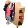Constructive Playthings Rolling Mobile Wooden Dress-Up Cart for Children with Mirror and Hooks, Durable Classroom Furniture for Schools, Daycares & Learning Spaces view 4