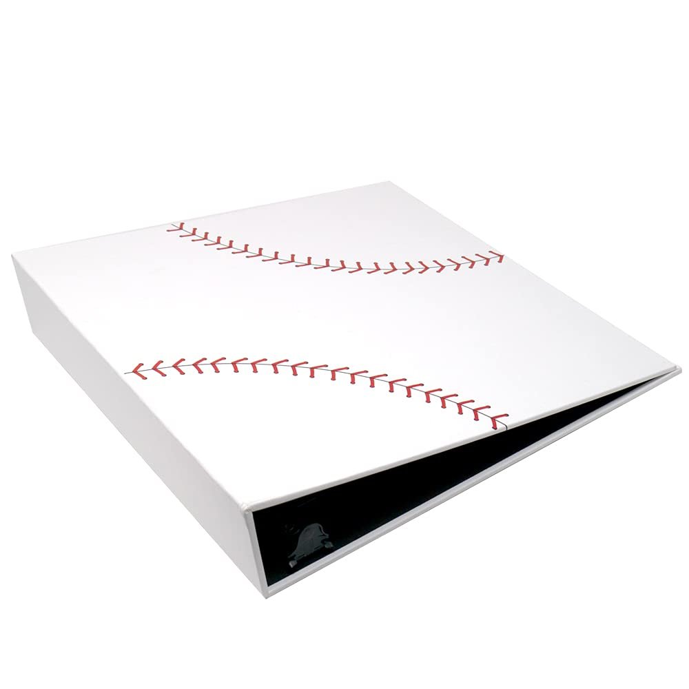 Baseballz Textured 3-Ring Baseball Card Binder by All Star Products | Looks and Feels Like a Real Baseball | Patented Textured Card Protection Album | Perfect for Baseball Fans and Card Collectors