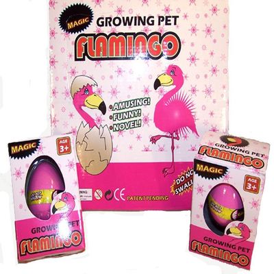 12 Pieces ( BULK LOT ) of Magic Hatch & Growing Flamingo Eggs Novelty Toy