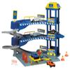 Dickie Toys - Rescue Station-Garage Available in Two Models: Police or Firefighters, with Manual Lift and Two Vehicles, Suitable from 3 years old view 1