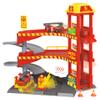 Dickie Toys - Rescue Station-Garage Available in Two Models: Police or Firefighters, with Manual Lift and Two Vehicles, Suitable from 3 years old view 2