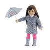 Emily Rose 18-inch Doll Raincoat Set 5-PC - Complete Rainy Day Outfit with Working Umbrella & Boots | American Girl Compatible | USA Brand view 1