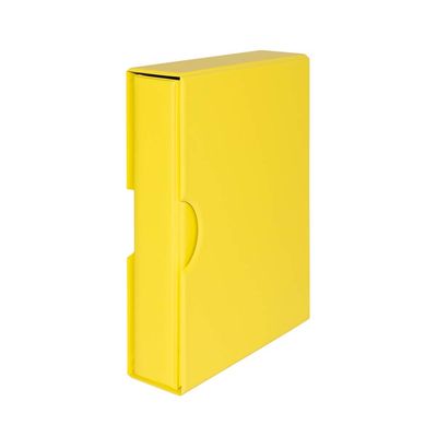 Lindner S3542-9 Set: Universalordner PUBLICA M COLOR-Solino (gelb) mit passender Schutzkassette