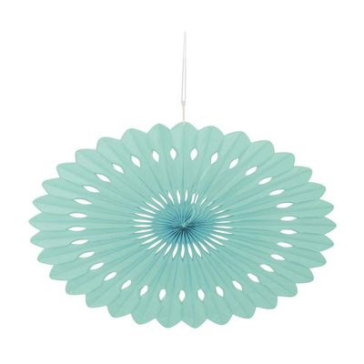 16" Mint Tissue Paper Fan Decoration