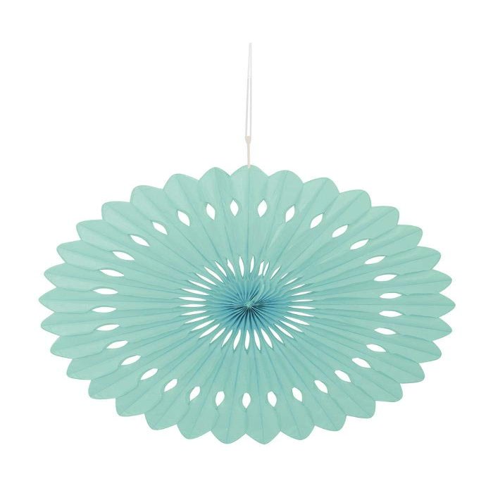 16" Mint Tissue Paper Fan Decoration