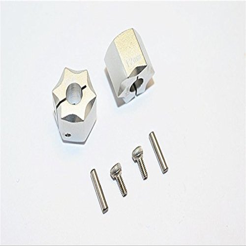 GPM For Thunder Tiger Kaiser XS Upgrade Parts Aluminum Wheel Hex (12mm X 12mm) - 2Pcs Set Silver